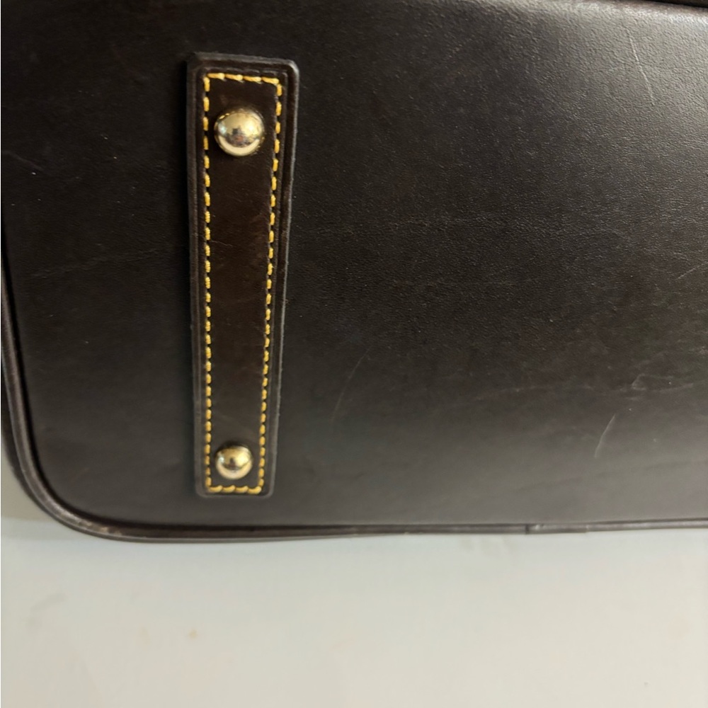 Dooney & Bourke Croc-Patterned Leather Shoulder Bag with Gold Toned Hardware - Picture 10 of 15